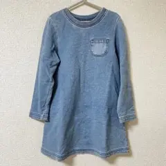 綿100% studiomini ワンピース　110cm デニム女の子　キッズ