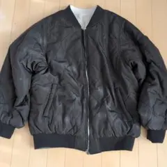 ブラック MA-1リバーシブルジャケット キルティングデザイン