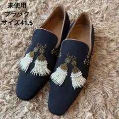 【未使用】クリスチャンルブタン ビジュー ローファー ブラック 41.5 メンズのサムネイル
