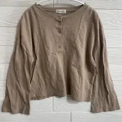 Ambre Neige ベージュ 長袖カットソー　袖フレア　Mサイズ 春　236