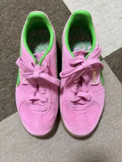 美品　Puma Palermo スニーカー ピンク/グリーン