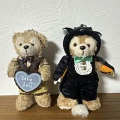 【中古品】ダッフィー　ぬいぐるみバッジ　バレンタイン／ハロウィン