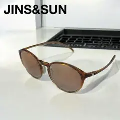【JINS&SUN 】ブラウンオーバルサングラス