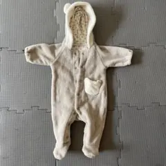 ベビー用フード付きつなぎ 50-60cm