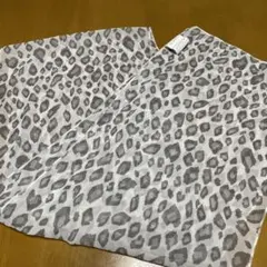 狼*様 レオパード柄 ストール グレー系
