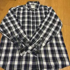 L.L.Bean 長袖ネルシャツ M REG ネイビー系