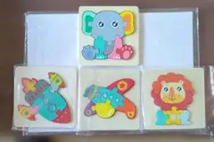 木製ミニパズル4点セット ほぼ未使用