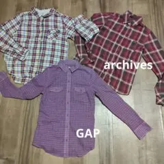 チェックシャツレディース 　まとめ売り GAP archives ジュニア
