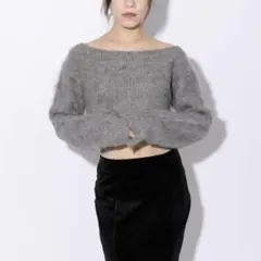 melt the lady mist cropped tops ニット グレーのサムネイル
