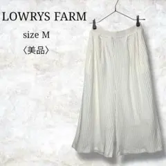 美品✨【ローリーズファーム】レディースプリーツパンツ　ウエストゴム　ホワイト　M