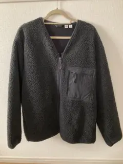 UNIQLO U ボアカーディガン　ブラックL