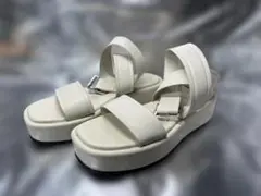 【美品】ZARA ザラ レザー サンダル 厚底 37サイズ