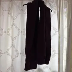 Lacoste ダークレッド リブ編みマフラー