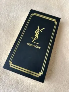 イヴサンローラン シガレットケース ヴィンテージ ブラック×ゴールド 煙草ケース