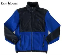 Ralph Lauren ジップ フリース ジャケット ブルー/ブラック