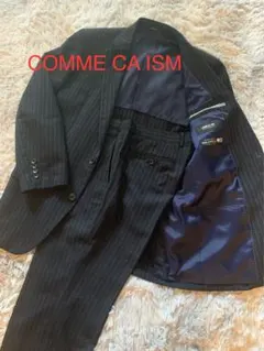 COMME CA ISM ネイビー ストライプ スーツ Ｌsize