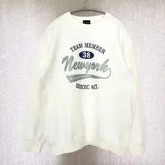 タグ付新品✦INTENSIFIER スウェットトレーナー Mオフホワイト裏起毛