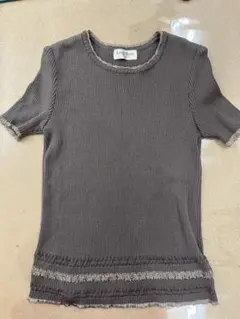 Liliane Burty eclat グレー 半袖ニット Sのサムネイル