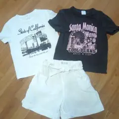 ZARA Tシャツ2枚とZARAショートパンツセット　140