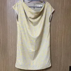 フレディ＆グロスター幾何学柄 ドレープネック チュニック 36 S〜M 総柄