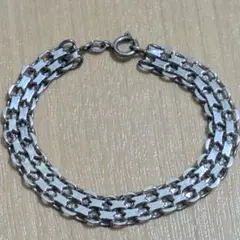 ヴィンテージ SILVER925 カットデザイン ブレスレット 18.5cm - メルカリ