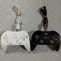 WiiクラシックコントローラPRO 白+黒　2個セット