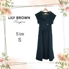 LILY BROWN ダークグリーン ノースリーブワンピース Sサイズ