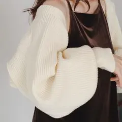 カスタネ リブニットボレロ