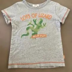 orange hakka トカゲ グラフィック Tシャツ 100