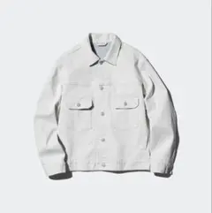 UNIQLO デニムジャケット ホワイト グレー XL