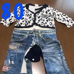 ⭐︎美品⭐︎70 ロンパース 80 重ね着風