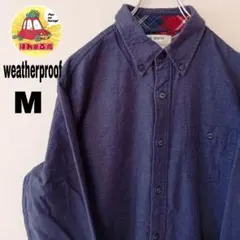 USA古着 weatherproof ネルシャツ　M ネイビー