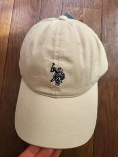 新品 U.S. POLO ASSN.サイドロゴ ベージュ キャップ アメリカ購入