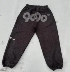 9090 Logo Glitter Light Sweat Pants ブラック