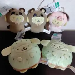 【ポムポムプリン5点セット】サンリオキャラクターズ 着ぐるみマスコット