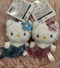 激レア　ハローキティ　グリッター　マスコット ホルダー　マーメイド　人魚