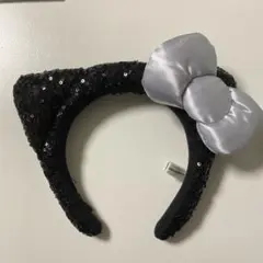 USJ ハローキティ黒 スパンコール カチューシャ