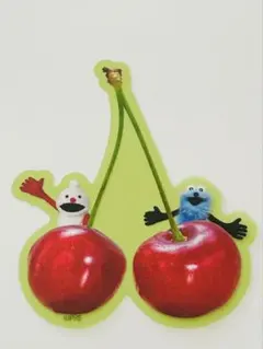 パペットスンスン　ノンノン　クリアステッカーシール　チェリー　スマホケース