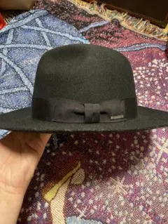 OVERRIDE 黒 ウールフェルトハット 60cm