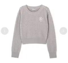 ジルバイジルスチュアート　ミニケーブルロゴニットトップス　モカグレー