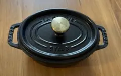 STAUB ストウブ ラ・ココット 20cm ブラック 両手鍋 真鍮ノブ - メルカリ