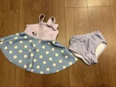 ミニーマウス 水玉スカート付き水着　プティマイン