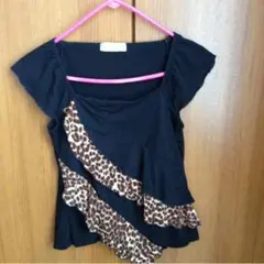 レオパードフリルトップス