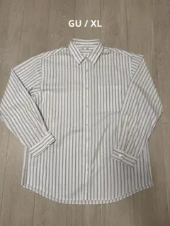 GU メンズ　シャツ　ストライプシャツ　XL トップス　オーバーシャツのサムネイル