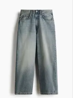 【新品】H&M SUPER BAGGY デニム 34/30 ライトブルー