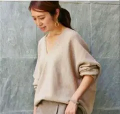 IENA イエナ ホールガーメントコクーンVネックプルオーバー