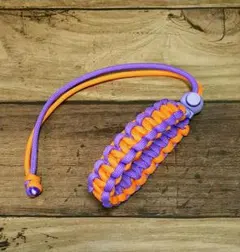 パラコード　マルチホルダー　ドリンクホルダー　オレンジ、ライトパープル