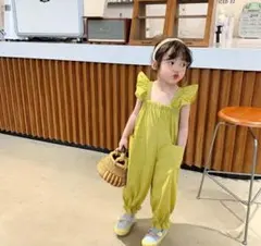 韓国子供服 ノースリーブ サロペット つなぎ カジュアル春 夏 120