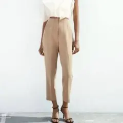 ZARA ハイウエストパンツ キャメル XS