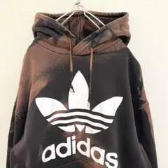adidas タイダイ柄 トレフォイル デカロゴ フーディ パーカー
